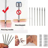 10PCS Sterilized Piercing Needle Kit Stainless Steel Ear Tattoo Needles