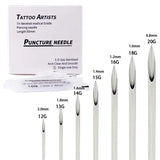 10PCS Sterilized Piercing Needle Kit Stainless Steel Ear Tattoo Needles