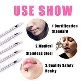 10PCS Sterilized Piercing Needle Kit Stainless Steel Ear Tattoo Needles