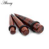 2pcs Natural Stones Ear Tapers Plugs Gauges Flesh Expander Stretcher