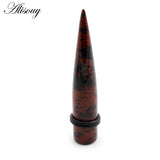 2pcs Natural Stones Ear Tapers Plugs Gauges Flesh Expander Stretcher