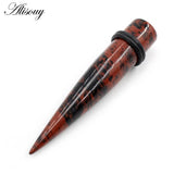 2pcs Natural Stones Ear Tapers Plugs Gauges Flesh Expander Stretcher