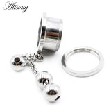 2PCS Stainless Steel Ball Chain Ear Plugs Gauges Piercing Body Jewelry