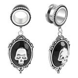 Vankula 2PCS Dangle Ear Tunnels Stainless Steel Ear Gauges