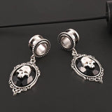 Vankula 2PCS Dangle Ear Tunnels Stainless Steel Ear Gauges