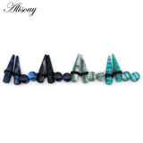 2pairs Acrylic Ear Expanders Tapers Gauges Flesh Unisex Earring Stud Piercing