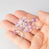 50pcs Acrylic Nose Ring Clear Tongue Barbell Navel Belly Nipple Piercing Set
