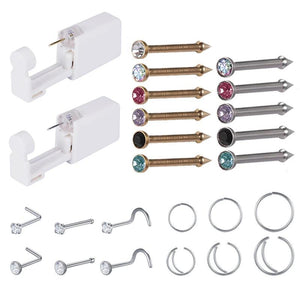 Disposable Nose Septum Piercing Gun Kit 20G Sterile Puncture Tool