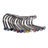 Crystal Stainless Steel Nose Stud Bar Septum Piercing