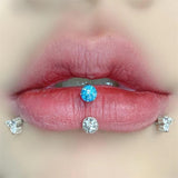 Titanium Steel Lip Ring Zircon Ball Nose Belly Button Piercing Body Jewelry
