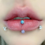 Titanium Steel Lip Ring Zircon Ball Nose Belly Button Piercing Body Jewelry