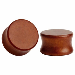 Brown Plain Wood Ear Tunnels Piercing Body Jewelry, 8-50mm
