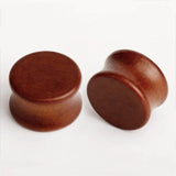 Brown Plain Wood Ear Tunnels Piercing Body Jewelry, 8-50mm