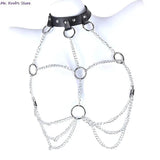 Sexy Body Chain Bra Leather Belt Chain Club Jewelry