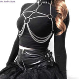 Sexy Body Chain Bra Leather Belt Chain Club Jewelry