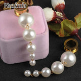 Pearl Dangle Ear Tunnel Expander Piercing Jewelry
