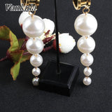 Pearl Dangle Ear Tunnel Expander Piercing Jewelry