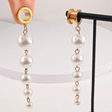 Pearl Dangle Ear Tunnel Expander Piercing Jewelry