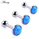 3pcs Opal Ear Cartilage Piercing 16G Ball Earrings Stud