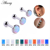 3pcs Opal Ear Cartilage Piercing 16G Ball Earrings Stud