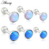 3pcs Opal Ear Cartilage Piercing 16G Ball Earrings Stud