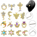Dangly Nose Ring Stainless Steel Jewelry for Women