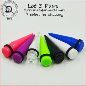 Acrylic Ear Taper Stretcher Plug Gauges 12MM&14MM&16MM