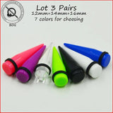 Acrylic Ear Taper Stretcher Plug Gauges 12MM&14MM&16MM