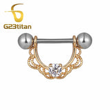Sexy Surgical Steel Crystal Nipple Rings 14G Barbell Piercing Jewelry
