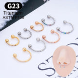 G23 Titanium Nose Earrings Zircon Nose Hoop