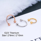 G23 Titanium Nose Earrings Zircon Nose Hoop