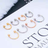 G23 Titanium Nose Earrings Zircon Nose Hoop
