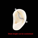Stainless Steel Chain Industrial Piercing Segmented Ear Piercing
