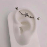 Stainless Steel Chain Industrial Piercing Segmented Ear Piercing