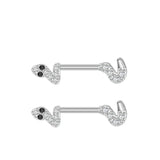 Miqiao Serpentine Spider Breast Stud - Piercing Accessories