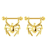 Miqiao Serpentine Spider Breast Stud - Piercing Accessories