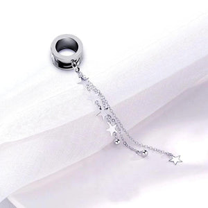 Dangle Stars Chain Ear Tunnel Plugs Gauges Piercing Expander Earrings