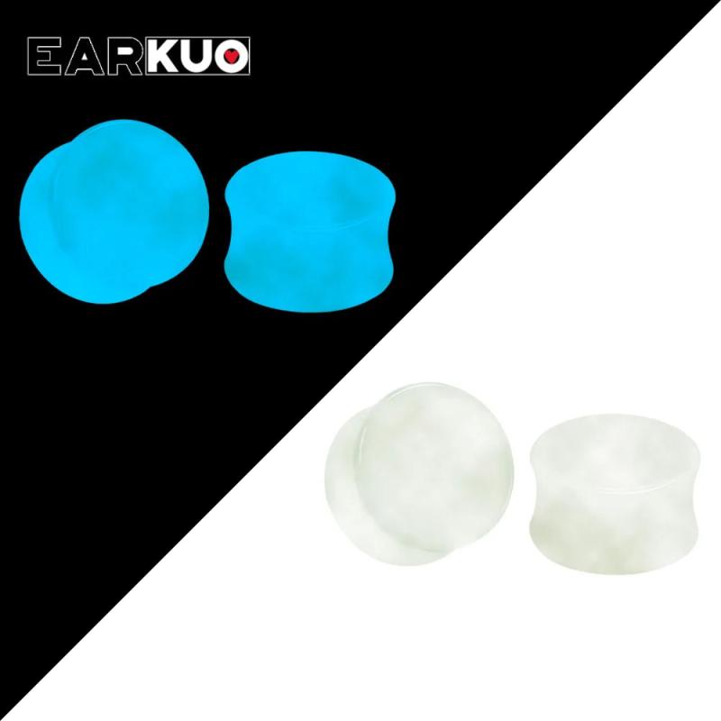 EARKUO Luminous Acrylic Ear Gauges Tunnels 8-25mm