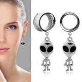 Alien Pendant Dangle Ear Tunnel Plugs Gauges 10mm