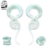 Glass Jellyfish Ear Plugs Spiral Ear Piercing Kit