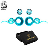 Glass Jellyfish Ear Plugs Spiral Ear Piercing Kit