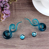 Glass Jellyfish Ear Plugs Spiral Ear Piercing Kit