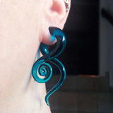 Glass Jellyfish Ear Plugs Spiral Ear Piercing Kit