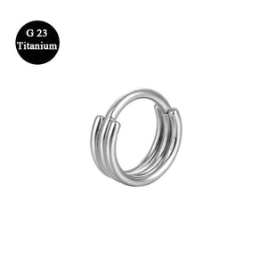 G23 Nose Piercing Ring Nase Cuff Titanium Steel Septum Tragus Goth Piercing