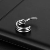 G23 Nose Piercing Ring Nase Cuff Titanium Steel Septum Tragus Goth Piercing