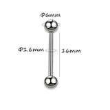 10 PCS Surgcial Steel Women Tongue Rings Barbell Nipple Body Jewelry