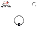G23 Titanium CZ Stone Nose Ring Clicker Ear Piercing Hoop Earrings