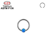 G23 Titanium CZ Stone Nose Ring Clicker Ear Piercing Hoop Earrings