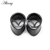 2PC HipHop Earring Tunnels Plugs Stainless Steel Water Drop Alien Ear Gauges