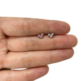 Titanium CZ Paved Labret Studs